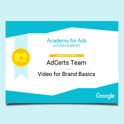 Academy for Ads Achievement Video for Brand Basics Certification