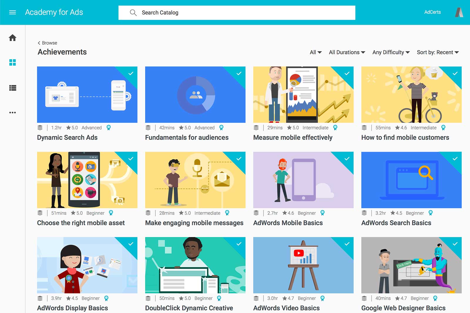 Google Academy for Achievements Library by AdCerts